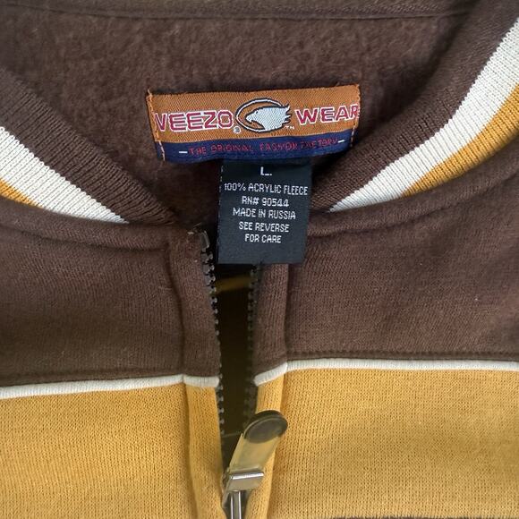 Veezo Wear RARE! Y2K ‘03’ New York Fleece Jacket Excellent Condition! LARGE Brwn - Picture 11 of 11